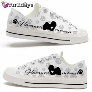 Havanese Paws Pattern Low Top Shoes 1