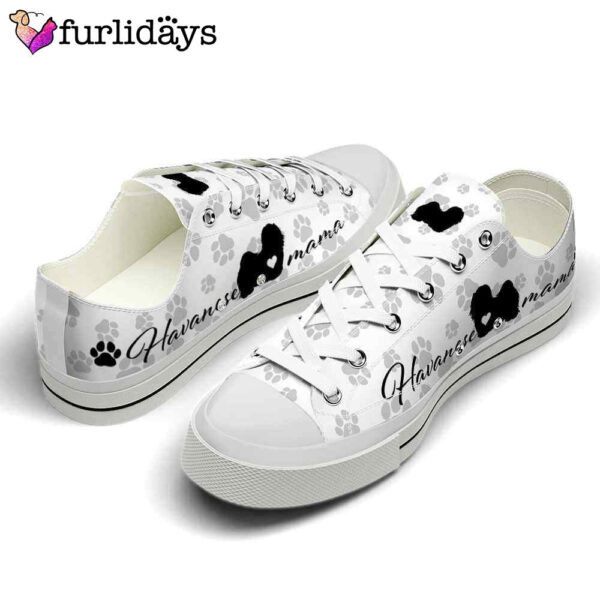 Havanese Paws Pattern Low Top Shoes  – Happy International Dog Day Canvas Sneaker – Owners Gift Dog Breeders