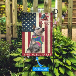Heeler Hippie Personalized House Flag Custom Dog Garden Flags Dog Flags Outdoor 2