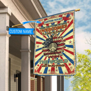 Hippie American Sunflower Know Peace Personalized Flag Flags For The Garden Outdoor Decoration 2