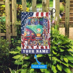 Hippie Beagle Personalized Flag Flags For The Garden Outdoor Decoration 3