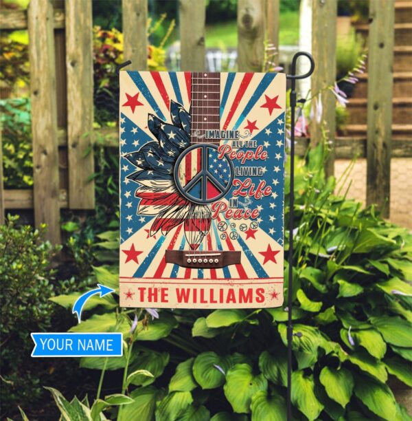 Hippie Custom House Flag – Flags For The Garden – Outdoor Decoration