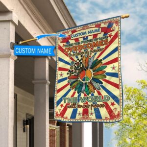 Hippie Know Peace Personalized Flag Flags For The Garden Outdoor Decoration 2