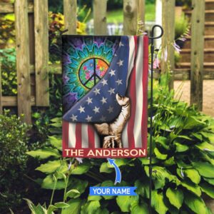 Hippie Personalized Garden Flag – Flags…