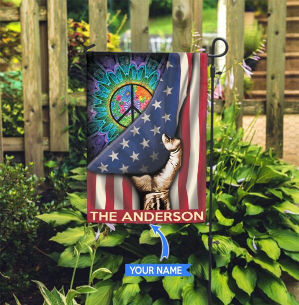 Hippie Personalized Garden Flag – Flags For The Garden – Outdoor Decoration