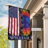 Hippie Personalized House Flag – Flags For The Garden – Outdoor Decoration