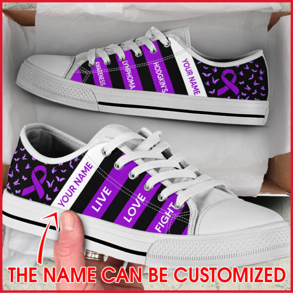 Hodgkin’s Lymphoma Shoes Plaid Low Top Canvas Shoes – Personalized Custom – Best Gift For Men And Women