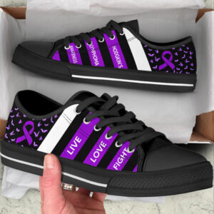 Hodgkin s Lymphoma Shoes Plaid Low Top Shoes Best Gift For Men And Women Cancer Awareness Shoes 2