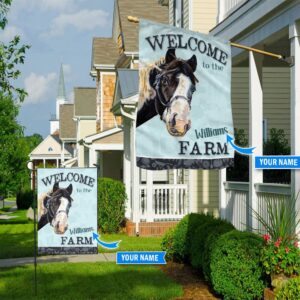 Horse Welcome To The Farm Personalized Flag 3 Flags For The Garden Outdoor Decoration 1