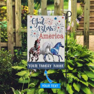 Horse Firework Blue Personalized Flag Flags For The Garden Outdoor Decoration 3