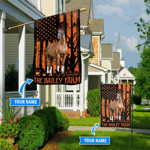 Horse Halloween Personalized Garden Flag – Flags For The Garden – Outdoor Decoration