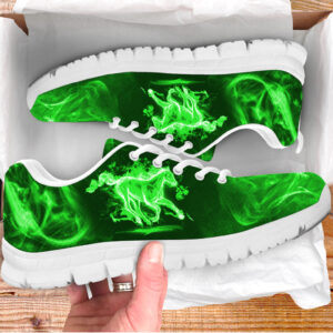 Horse Neon Green Shoes Sneaker Tennis Walking Shoes Best Gift For Horse Trainer Horse Lover 1