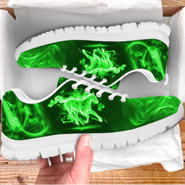 Horse Neon Green Shoes Sneaker Tennis Walking Shoes – Best Gift For Horse Trainer, Horse Lover