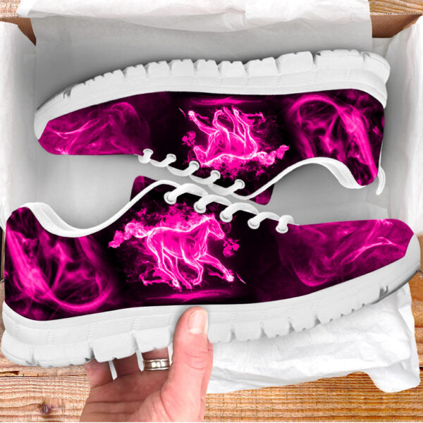 Horse Neon Pink Shoes Sneaker Tennis Walking Shoes – Best Gift For Horse Trainer, Horse Lover