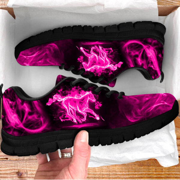 Horse Neon Pink Shoes Sneaker Tennis Walking Shoes – Best Gift For Horse Trainer, Horse Lover