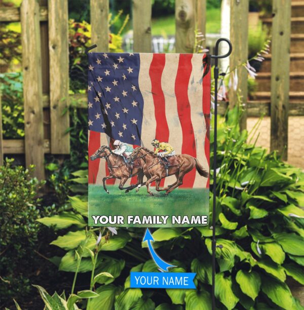 Horse Racing Personalized Flag – Flags For The Garden – Outdoor Decoration