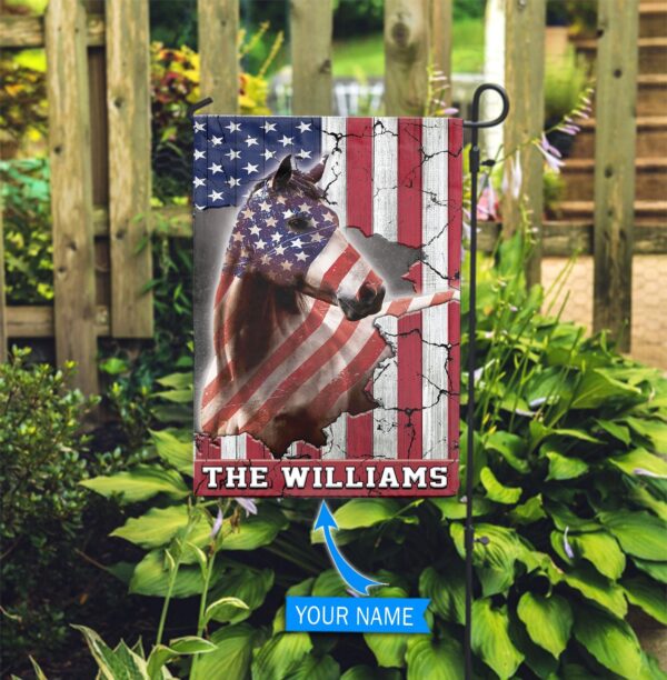 Horse Usa Personalized Garden Flag – Flags For The Garden – Outdoor Decoration