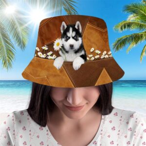 Husky Bucket Hat Hats To Walk With Your Beloved Dog A Gift For Dog Lovers 2 gimcq5