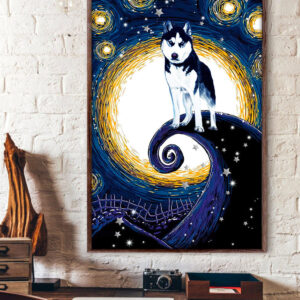 Husky Poster Canvas Dog Canvas Wall Art Dog Lovers Gifts For Him Or Her 4
