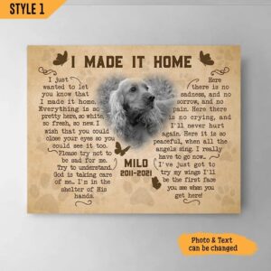 I Made It Home I Just Wanted To Let You Know Dog Horizontal Canvas Wall Art Canvas Gift For Dog Lovers 1
