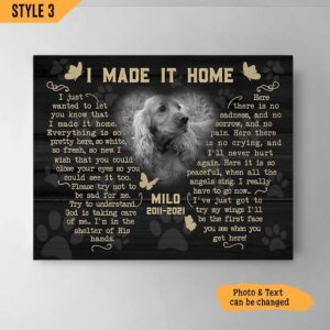 I Made It Home I Just Wanted To Let You Know Dog Horizontal Canvas Wall Art Canvas Gifts for Dog Mom 1