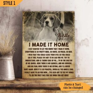 I Made It Home I Just Wanted To Let You Know Dog Vertical Canvas Wall Art Canvas Gift For Dog Lovers 1
