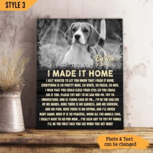 I Made It Home I Just Wanted To Let You Know Dog Vertical Canvas Wall Art Canvas Gifts for Dog Mom 1