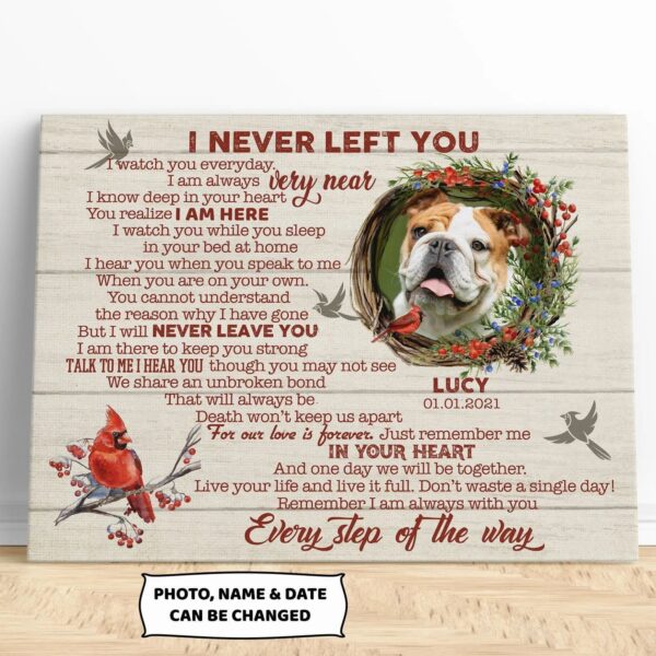 I Never Left You I Watch You Everyday Dog Personalized Canvas Poster  – Canvas Painting – Dog Memorial Gift