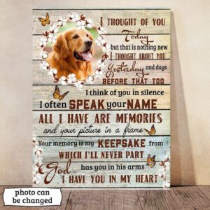I Thought Of You Today But That Is Nothing New Dog Vertical Canvas Wall Art Canvas Gift For Dog Lovers 1
