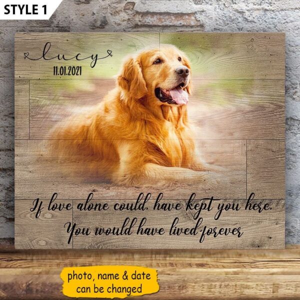 If Love Could Have Kept You Here You Would Have Lived Forever Dog Personalized Horizontal Canvas – Wall Art Canvas – Gift For Dog Lovers