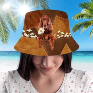 Irish Setter Bucket Hat Hats To Walk With Your Beloved Dog A Gift For Dog Lovers 2 jzxdsd