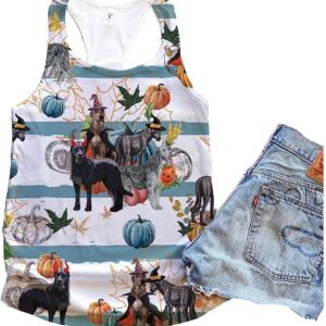 Irish Wolfhound Dog Halloween Pumpkin Retro Tank Top Summer Casual Tank Tops For Women Gift For Young Adults 1 dznrm6