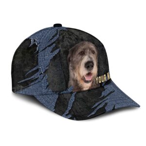 Irish Wolfhound Jean Background Custom Name Cap Classic Baseball Cap All Over Print Gift For Dog Lovers 2 m1mfcv
