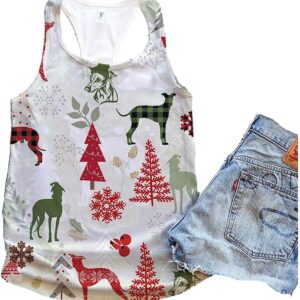 Italian Greyhound Dog Snowflake Christmas Plaid Flannel Tank Top Summer Casual Tank Tops For Women Gift For Young Adults 1 qlz3la