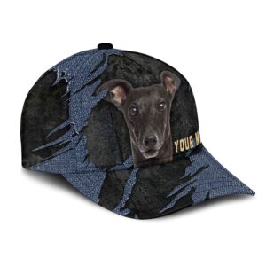 Italian Greyhound Jean Background Custom Name Cap Classic Baseball Cap All Over Print Gift For Dog Lovers 2 cpyvk6
