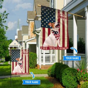Jack Russell Terrier God Bless America Personalized Flag Custom Dog Flags Dog Lovers Gifts for Him or Her 1