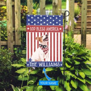 Jack Russell Terrier God Bless America Personalized Flag Personalized Dog Garden Flags Dog Flags Outdoor 3