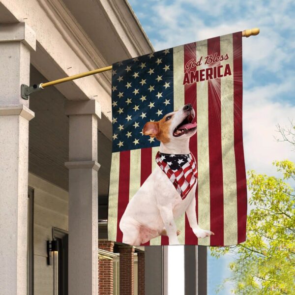 Jack Russell Terrier God Bless House Flag – Dog Flag For House – Best Gift For Dog Mom