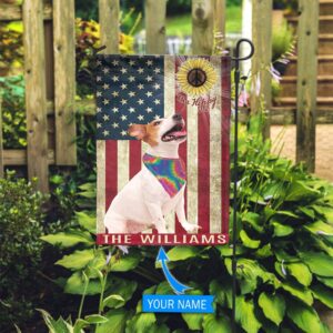 Jack Russell Terrier Hippie Personalized Flag Custom Dog Flags Dog Lovers Gifts for Him or Her 2