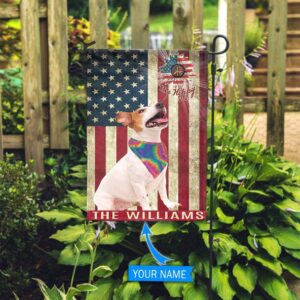 Jack Russell Terrier Hippie Personalized House Flag Custom Dog Flags Dog Lovers Gifts for Him or Her 2
