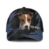 Jack Russell Terrier Jean Background Custom Name & Photo Dog Cap – Classic Baseball Cap All Over Print – Gift For Dog Lovers