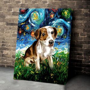 Jack Russell Terrier Poster Matte Canvas Dog Canvas Art Poster To Print Gift For Dog Lovers 1