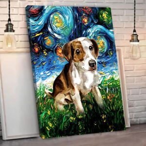 Jack Russell Terrier Poster Matte Canvas Dog Canvas Art Poster To Print Gift For Dog Lovers 2