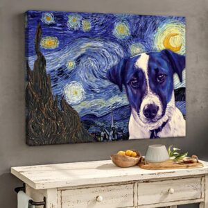 Jack Russell Terrier Poster Matte Canvas Dog Wall Art Prints Canvas Wall Art Decor 1