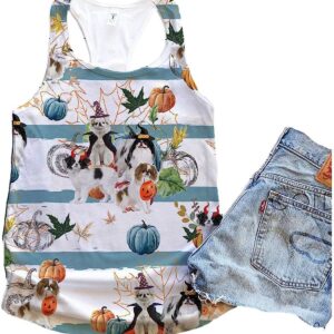 Japanese Chin Dog Halloween Pumpkin Retro Tank Top Summer Casual Tank Tops For Women Gift For Young Adults 1 ct7xoh
