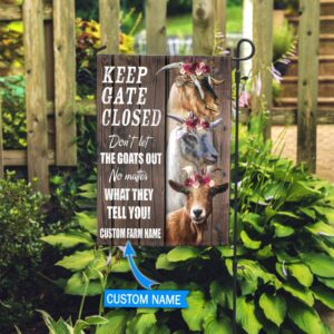 Keep The Gate Closed Goats Personalized Flag Flags For The Garden Outdoor Decoration 3