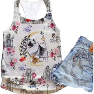 Keeshond Dog City Mix Moon Tank Top Summer Casual Tank Tops For Women Gift For Young Adults 1 phnddv