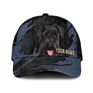 Kerry Blue Terrier Jean Background Custom Name Cap Classic Baseball Cap All Over Print Gift For Dog Lovers 1 ujr8s7