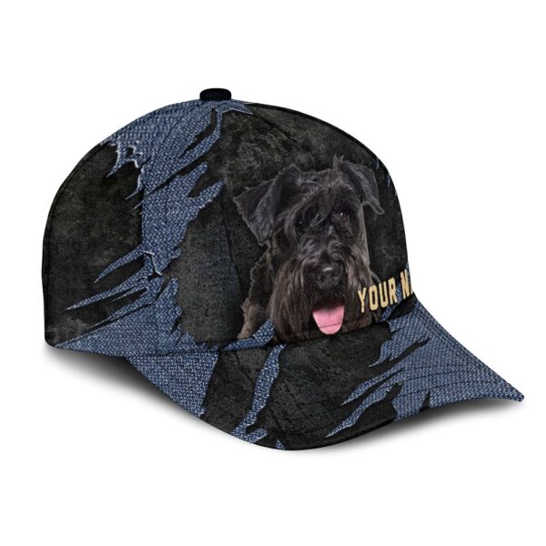 Kerry Blue Terrier Jean Background Custom Name & Photo Dog Cap – Classic Baseball Cap All Over Print – Gift For Dog Lovers