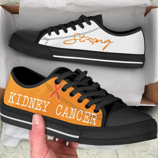 Kidney Cancer Shoes Strong Low Top Shoes – Best Gift For Men And Women – Cancer Awareness Shoes